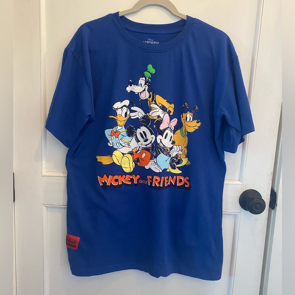 Disney Royal Blue Mickey & Friends Oversized Tee